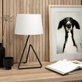 Hudson & Canal 22 in. Cora Metal Table Lamp with Fabric Shade, Blackened Bronze TL1730